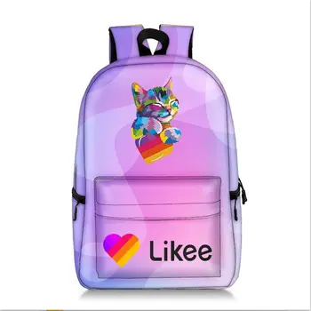 

2020 Russian Styles Likee Backpack casual LIKEE Video App backpack School Bags for Teenage Girls Zipper Bookbag print satchel