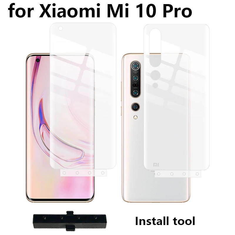 Защитная мягкая Гидрогелевая пленка для Xiaomi Mi 10 Pro 6 7 &quotс направляющим
