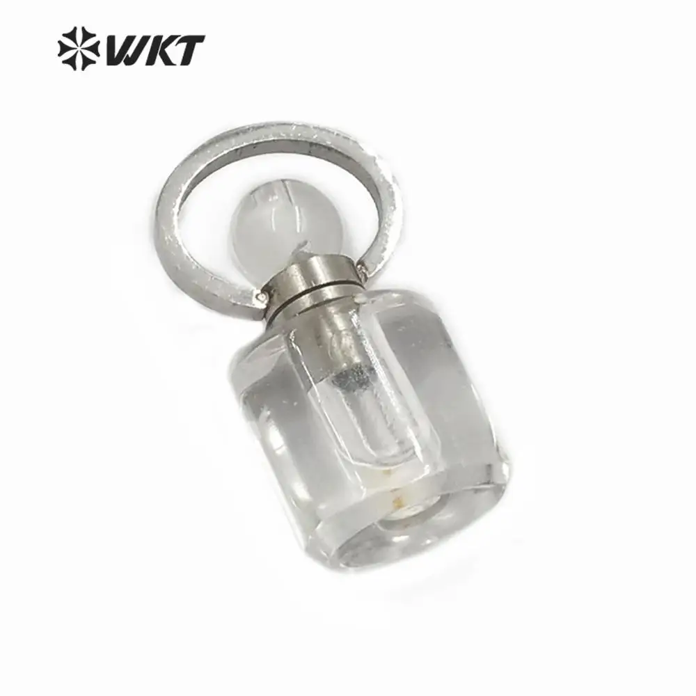 e WT-P1472 Новое поступление! подвеска в виде бутылочки парфюма кулон из натурального камня бутылка из камня с серебряный, гальванический Круг Подвеска петли - Окраска металла: e
