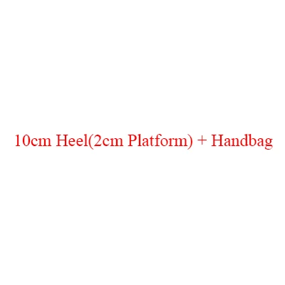 10cm Heel with Bag Туфли-лодочки; женская обувь и сумочка в комплекте; свадебные туфли ручной работы на платформе с жемчужинами и стразами; туфли из натуральной кожи на высоком каблуке; большие размеры - Цвет: 10cm Heel with Bag