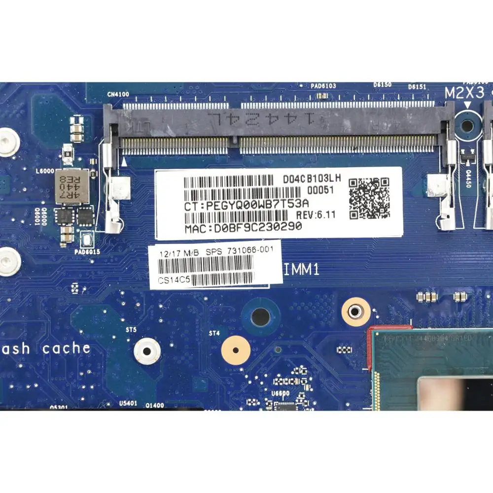 Best  731066-001 Genuine Working Laptop Motherboard 6050A2630701-MB-A01 w/ i5-4300U CPU for HP EliteBook 