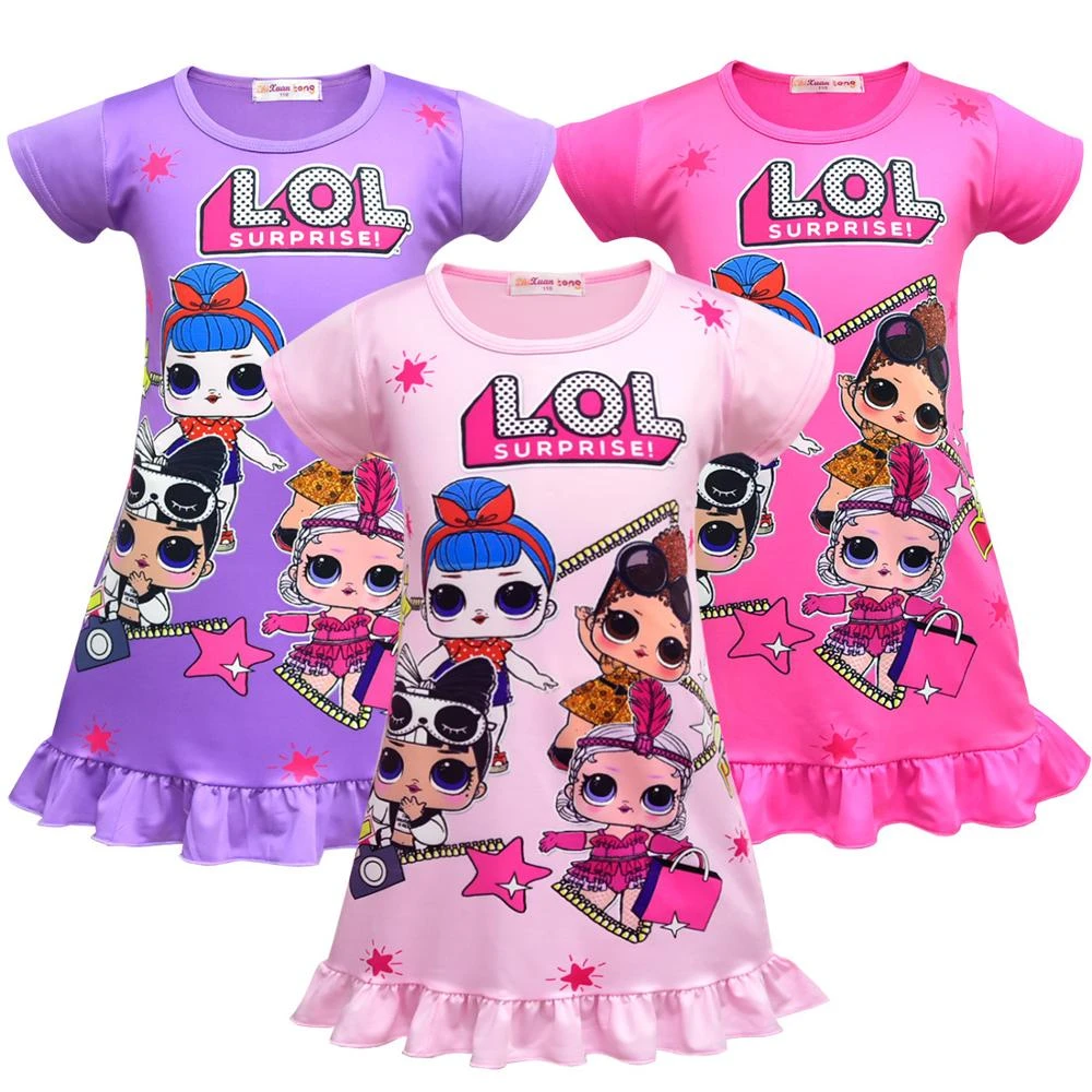 Lol Surprise Doll de verano para niñas, vestidos de dibujos para el hogar|set de ropa| - AliExpress