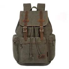 Высокая дорога производители стиль холст лошадь кожаный рюкзак Европа и Америка модный рюкзак для мужчин и женщин Outd