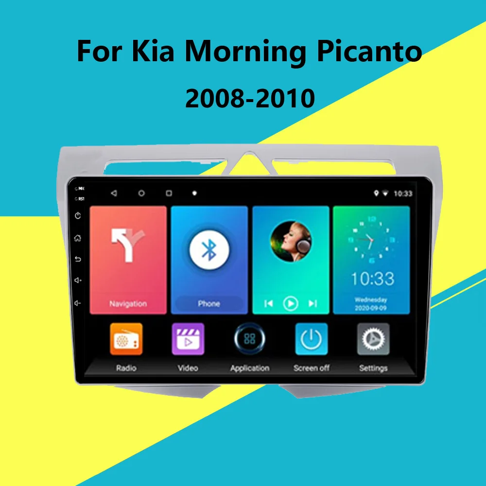 Для Kia Morning Picanto 2008-2010 9 дюймов Android 2 Din Автомобильный мультимедийный стерео плеер