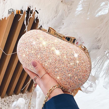 

Luxury Sequins Wedding Evening Clutch Purse Bags Women Crossbody Bag Fashion Chains Party Shoulder Messenger Bag Ladies Designer