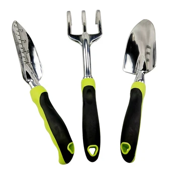 

3pcs Orchards Ergonomic Garden Tool Set Hand Shovels Aluminium Alloy Bonsai DIY Handheld With Rubber Grip Transplant Trowel