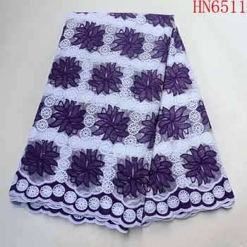 

Purple Color High Quality Milk silk 2020 African French Net Lace Fabric Embroidery Nigerian Lace Fabric Guipure Lace With Stones