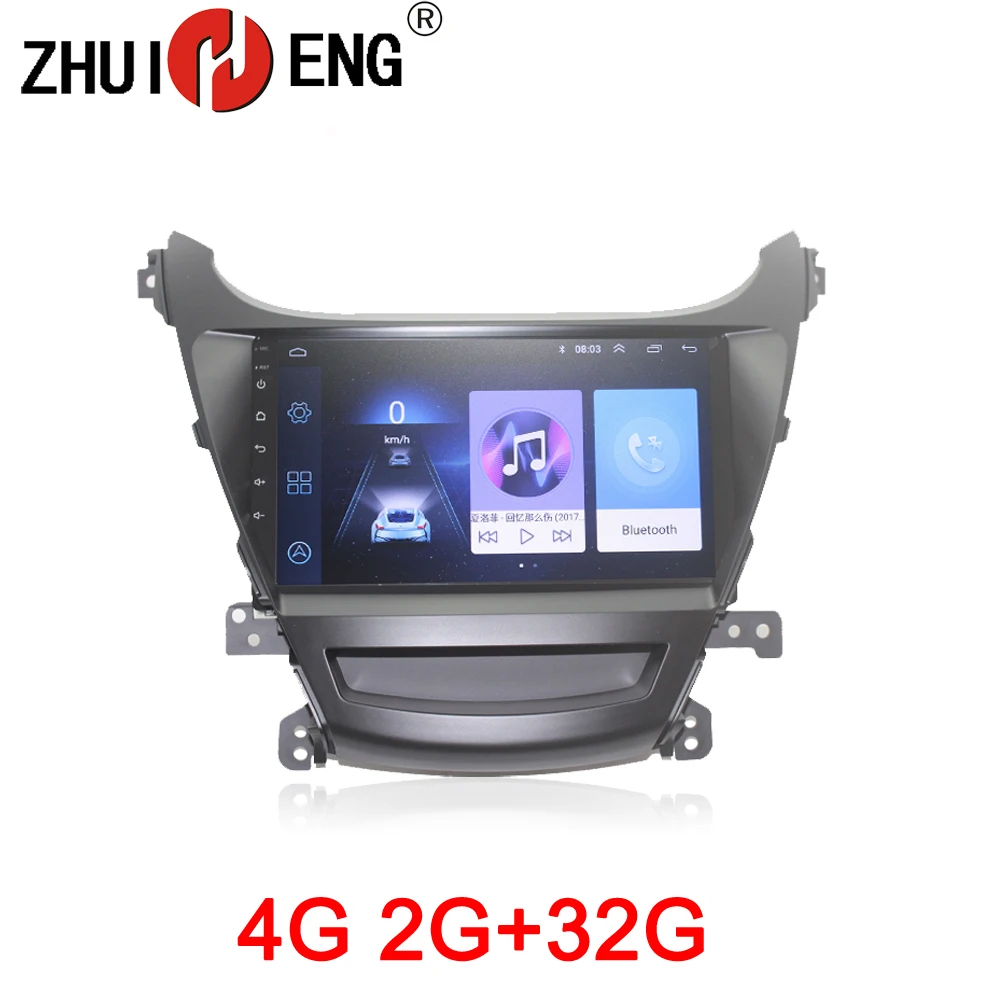 Автомобильный мультимедийный плеер HANGXIAN 2 Гб + 32 ГБ Android 8 1 для Hyundai Elantra 2014