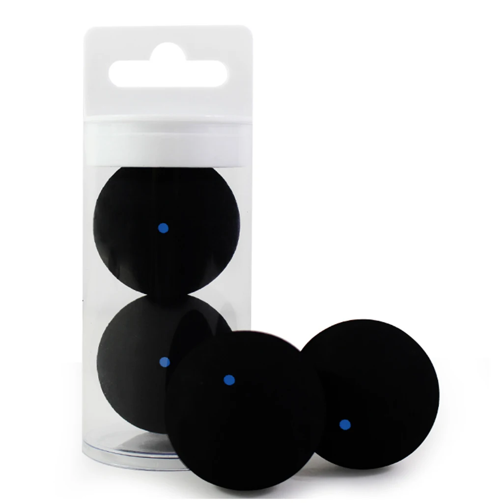 2 Pack Rubber Single Blue Dot Squash Balls Trainer Training Practice Balls 