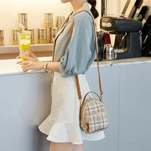 Модный рюкзак для женщин новое модное платье с принтом клетчатый рюкзак через плечо сумки на одно плечо сумка для мам в трендовом стиле ретро Для женщин карман для мобильного телефона