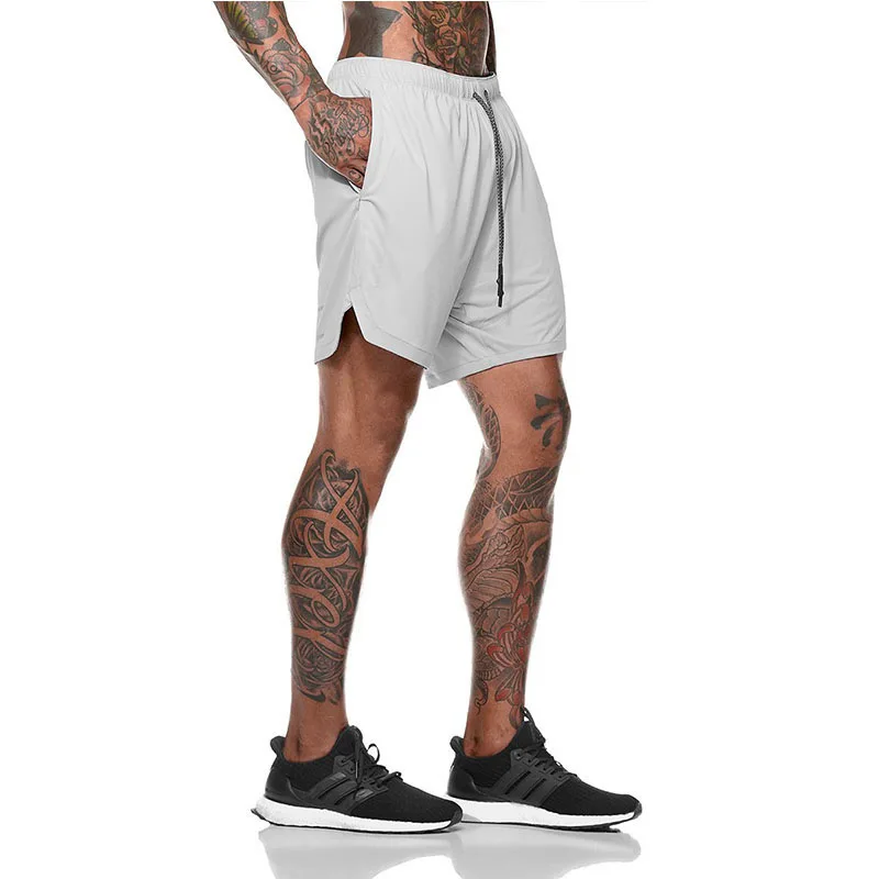 

MEN'S Athletic Shorts Muscle Fitness Quick-Dry Running for Basketball Training Shorts Solid Color Light Board Cross Border