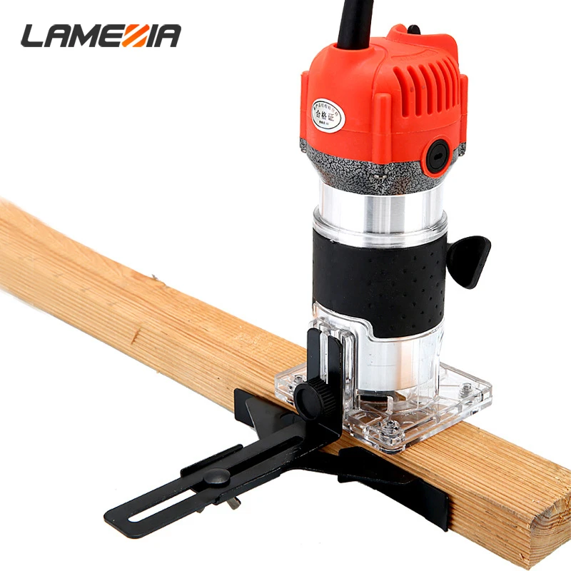 LAMEZIA 220V 680W Electric Trimmer Handheld Laminate Edge Collet Wood Router Woodworking Milling Engraving Slotting Machine