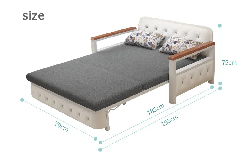 80*90*90 см Многофункциональный складной диван-кровать мебель стальной каркас мягкая ткань простой гостиной диван кресло-кровать стул для взрослых и детей