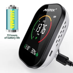 Indoor CO2 Sensor CO2 Meter Digital Air Detector Intelligent Air Quality Analyzer Household Air Pollution Monitor Gas Detectors