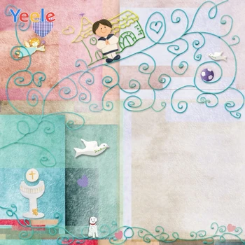 

Christian First Communion Newborn Baby Shower Baptism Photography Backdrops Vinyl Baby Photographic Background For Photo Studio
