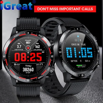 

iGreat L12 Smart Watch Bluetooth Call ECG Heart Rate Fitness Tracker Blood Pressure IP68 Waterproof Smartwatch VS L8 L13 L5