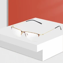 

Alloy Frame Eye Glasses Optical Eyewear Half Rim Spectacles Rectangular Eyeglasses Men and Women Style