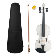 4/4 твердая древесина электрическая/Тихая скрипка с эбеновыми фитингами для начинающих, меломанов