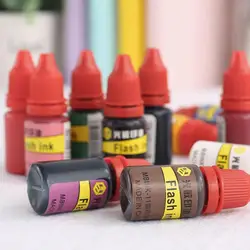 Recharge Flash d'encre d'estampage photosensible, 10ml, séchage rapide, huile de timbre photosensible pour bureau école faire des sceaux, bricolage, Scrapbooking 