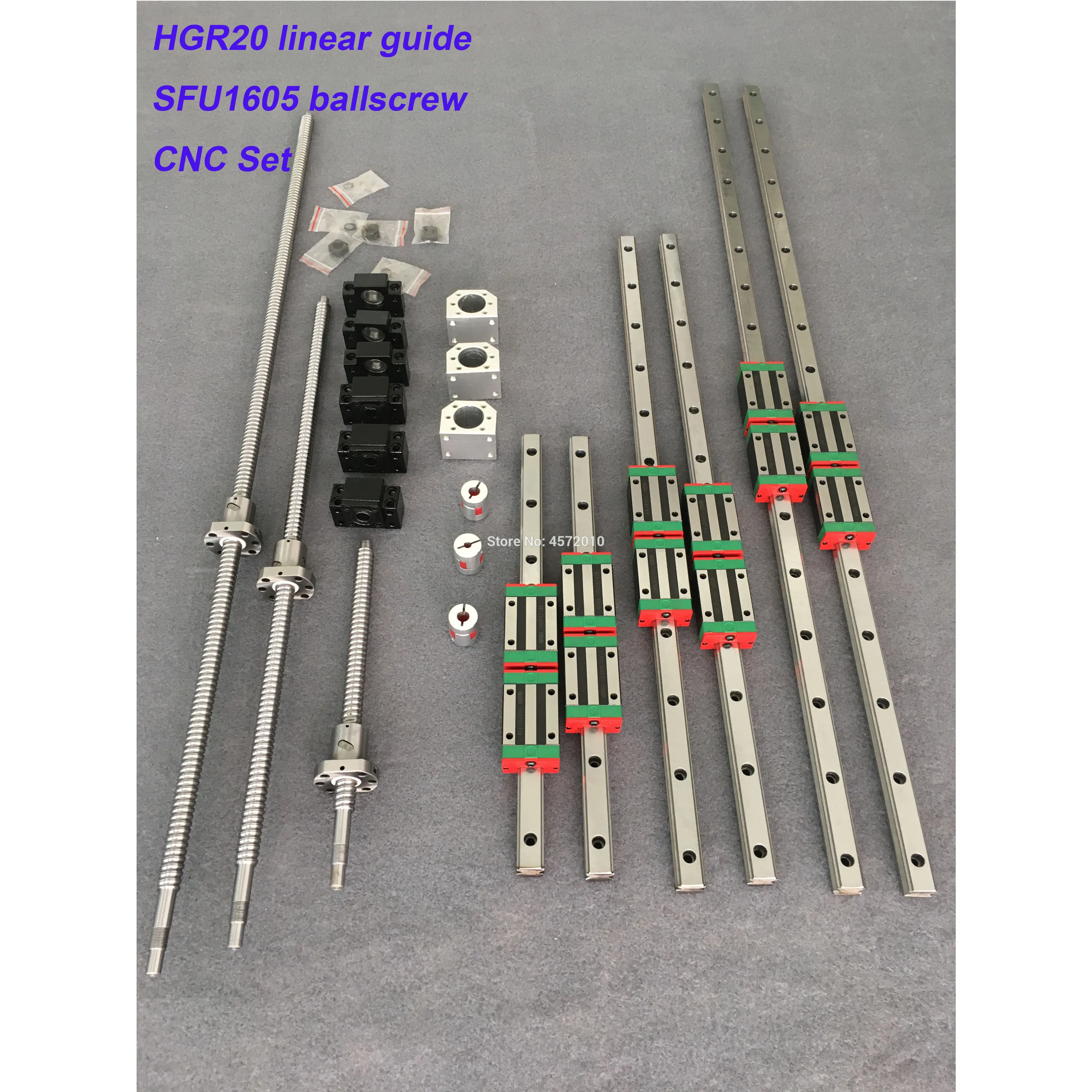 US $321.10 HGR20 Square 3 Axis 4aixs CNC Guide 20mm Linear Rails Linear Guide HGH20 16mm Ball Screw SFU16051610 Set For CNC Router