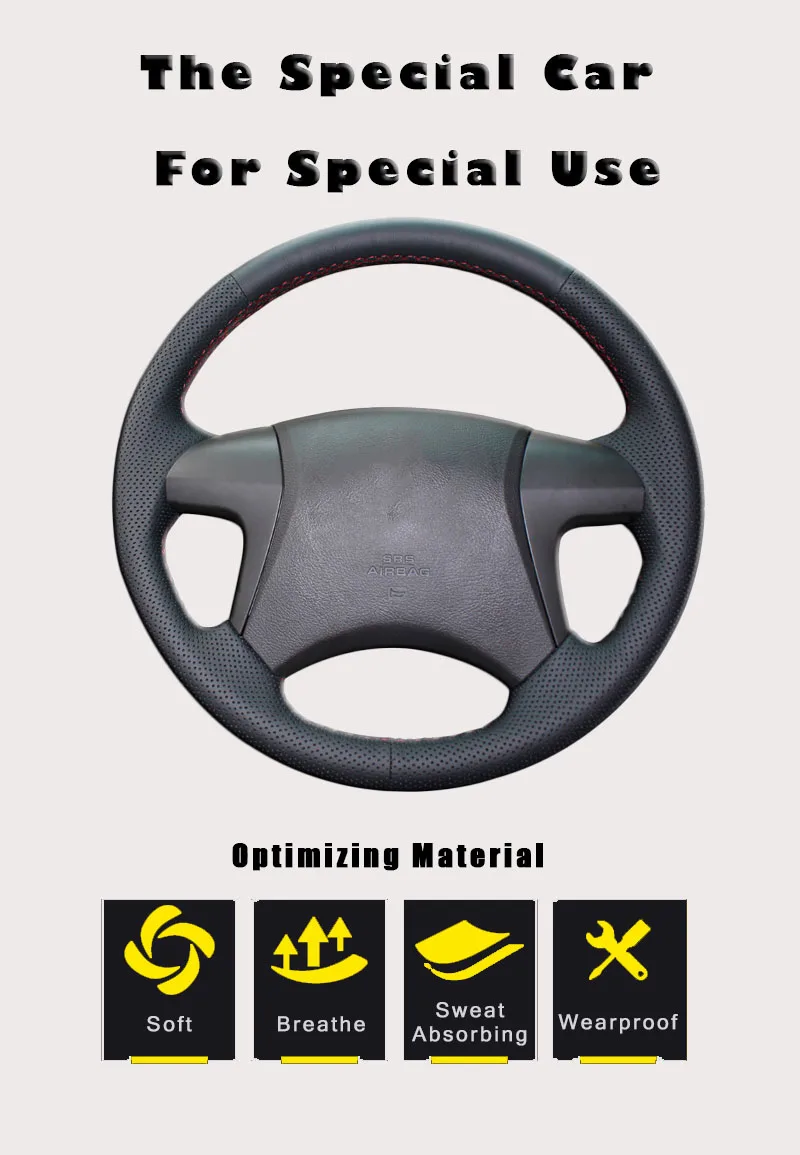 Авто оплетка на Руль Обложка для Toyota Highlander 2008 2009 2010 2011 2012 2013 Camry 2007-2011 колпаки для автомобильных колес