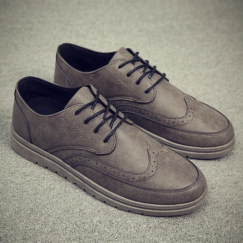 elegant leather men casual shoes fashion office work male footwear italian designer comfortable mens brogue oxford shoes for men (23)