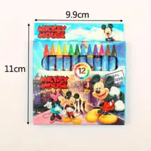 Микки и Минни Маус герои мультфильмов масляные краски, кисть Цвет ing яркий Стик 12 Цвет детская художественная картина-раскраска мелками