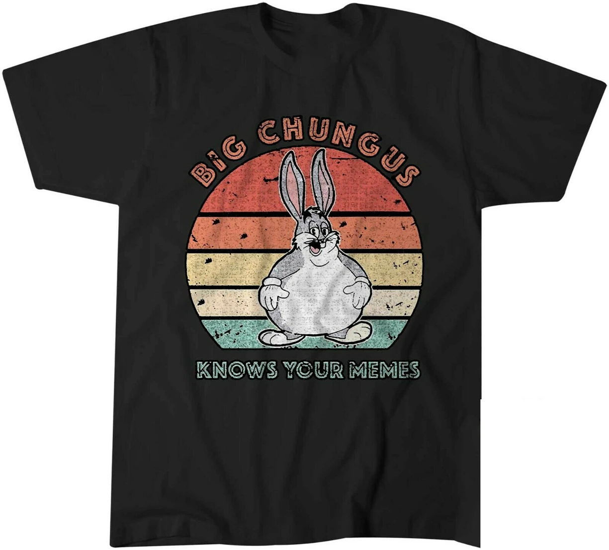 Большая футболка Chungus know Your Memes Reddit забавная мужская Дамская 1607 с круглым вырезом
