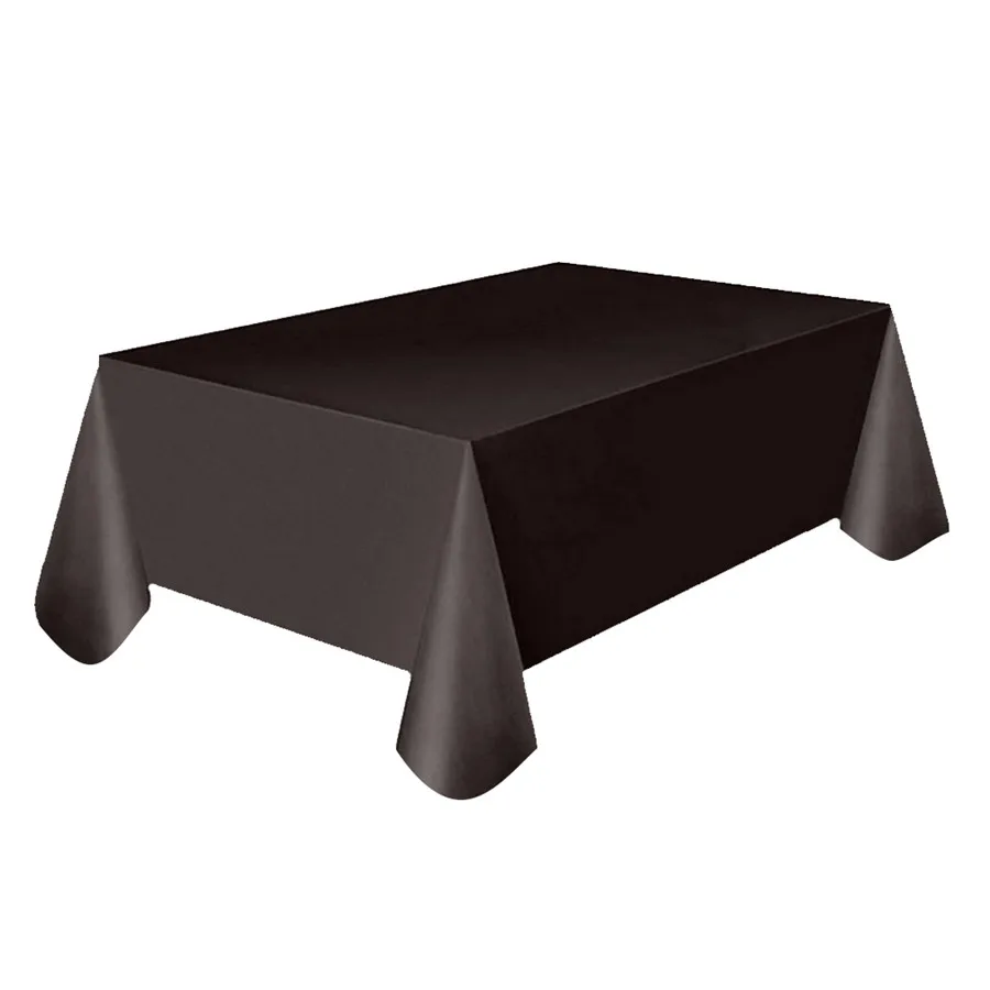 137x183cm Plastic Disposable Tablecloth Solid Color Wedding Party Table Cover Rectangle Desk Cloth Wipe Covers for Events Home table cloth rectangular tablecloth disposable tablecloth