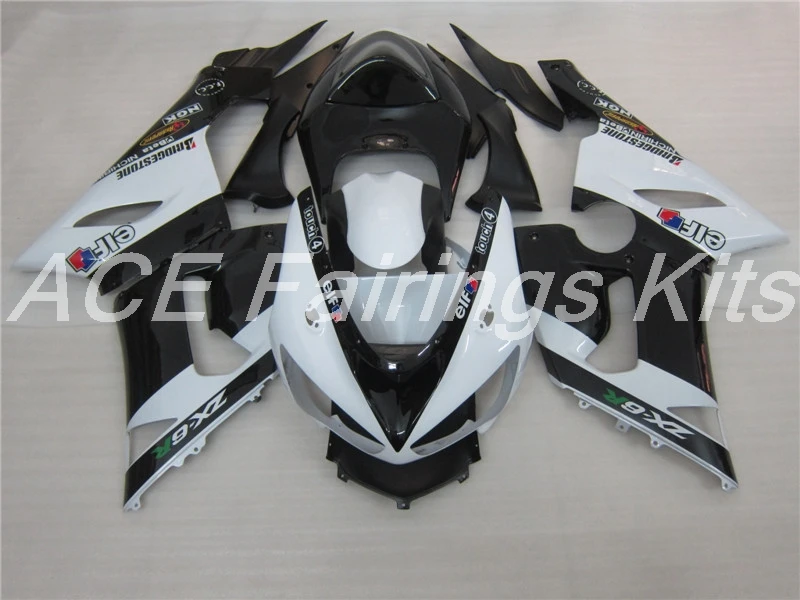 ABS полный обтекатель комплект подходит для Kawasaki ZX6R 2005 2006 Мотоцикл Обтекатели ZX-6R 05 06 ниндзя 636 Кузов Набор черный белый холодный