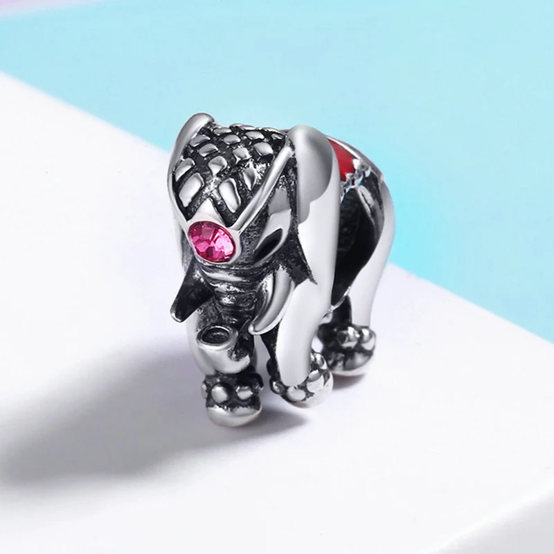 

CodeMonkey Dumbo Beads 100% 925 Sterling Silver Thailand Elephant Charms fit Original Pandora Bracelet Jewelry Making C321