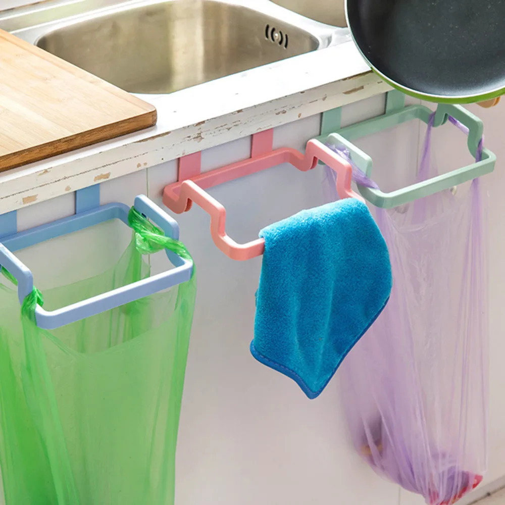 Kitchen-Space-Saving-Cupboard-Back-Trash-Bag-Hook-Rack-Cabinet-Door-Garbage-Bag-Holder-Hanging-Frame (2)
