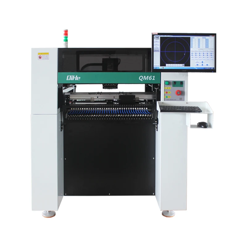 High Accuracy SMT Machine Electronic Components Making Machine QM61 with 6 Placement Heads 8 High Pixel Camera and Conveyor