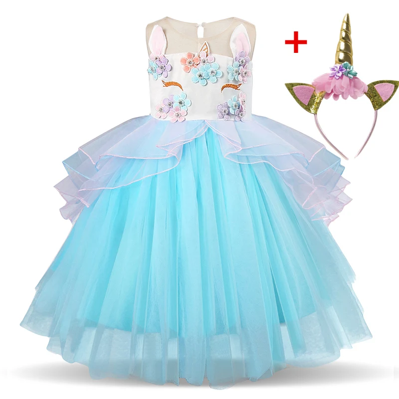 unicorn gown for 7 years old