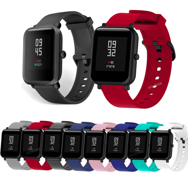 Ремешок силиконовый для смарт-часов Huami Amazfit Bip S, браслет для Amazfit  Bip U Pro/GTR 42 мм/GTS 2 2Mini, 20 мм | Наручные часы | АлиЭкспресс
