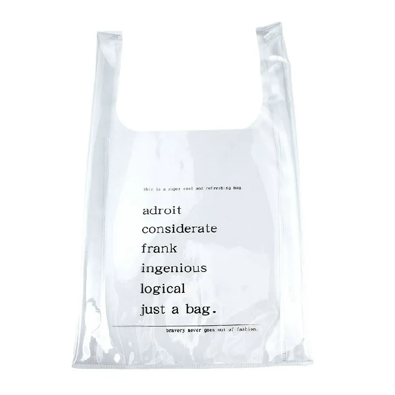 Хит, прозрачные сумки из ПВХ, сумки для покупок, открытые сумки, женские сумки через плечо, пляжные дорожные сумки - Цвет: style 1