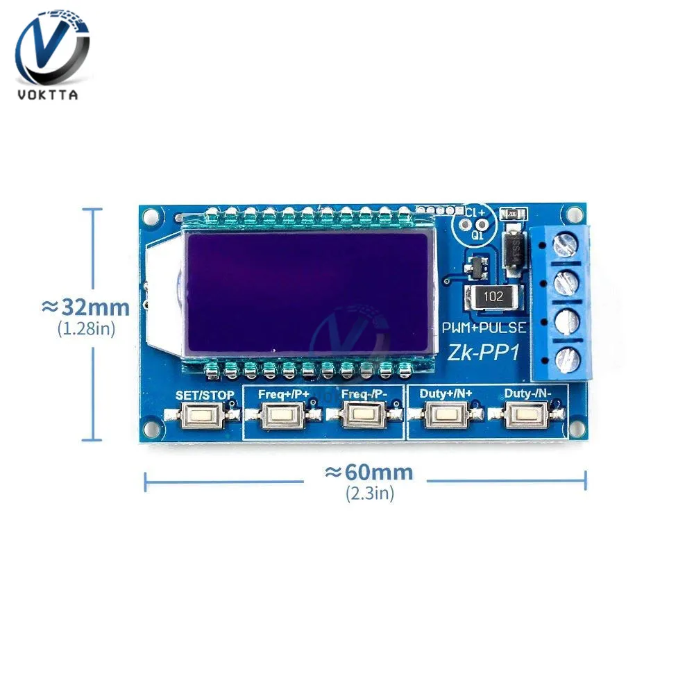3.3 -30V PWM Pulse Number Frequency Duty Cycle Adjustable Signal Generator Module LCD Display Square Wave Rectangular Wave 6