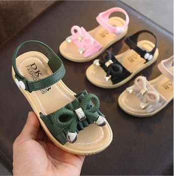 

2020 Girls Sandals Summer Kids Shoes Cute Bowtie Big Girl Shoes Princess Children Jelly Sandals little girl