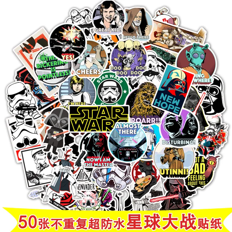 

Stickers Sticker 50PCS Star Wars Graffiti Sticker Superhero Skateboard Motorcycle Trolley Case Sticker Cartoon Sticker MTZ071-67