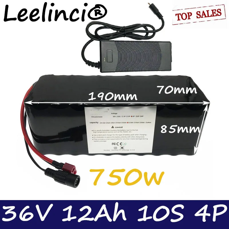 Аккумулятор 36 В 12 Ач 18650 батареи с 25 А BMS 10s4p подходит для электрического