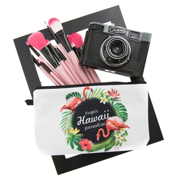 

2020 Explosion Flamingo Makeup Wash Bag Organizer Mask Storage Bag Purse Polyester Cotton Waterproof Zip Handbags Eco Friendly