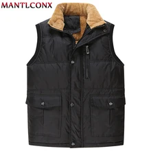 MANTLCONX, 6XL, 7XL, новинка, брендовая мужская куртка без рукавов, зимний теплый флисовый жилет, мужской повседневный жилет, мужской ветрозащитный утепленный жилет