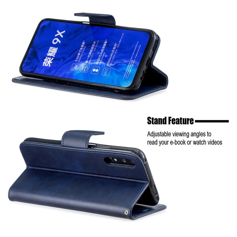 COOLY чехол для huawei Honor 9X Pro 10i 8S 8A 8C 8X7X10 Lite задняя крышка на однотонный кошелек Магнитный Флип кожаный чехол для телефона