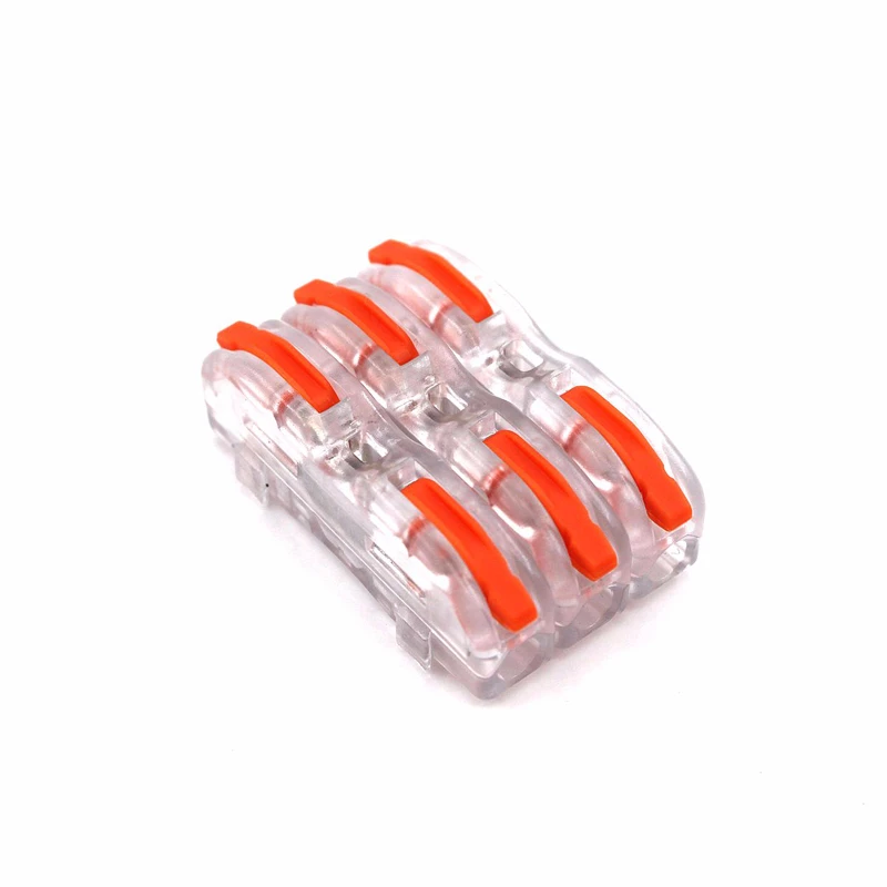 Wire Connector 222-412 2 Pin Splicing Terminal Blocks Led Strip Lighting Electric Quick Connectors Mini Conductor Rail Conector