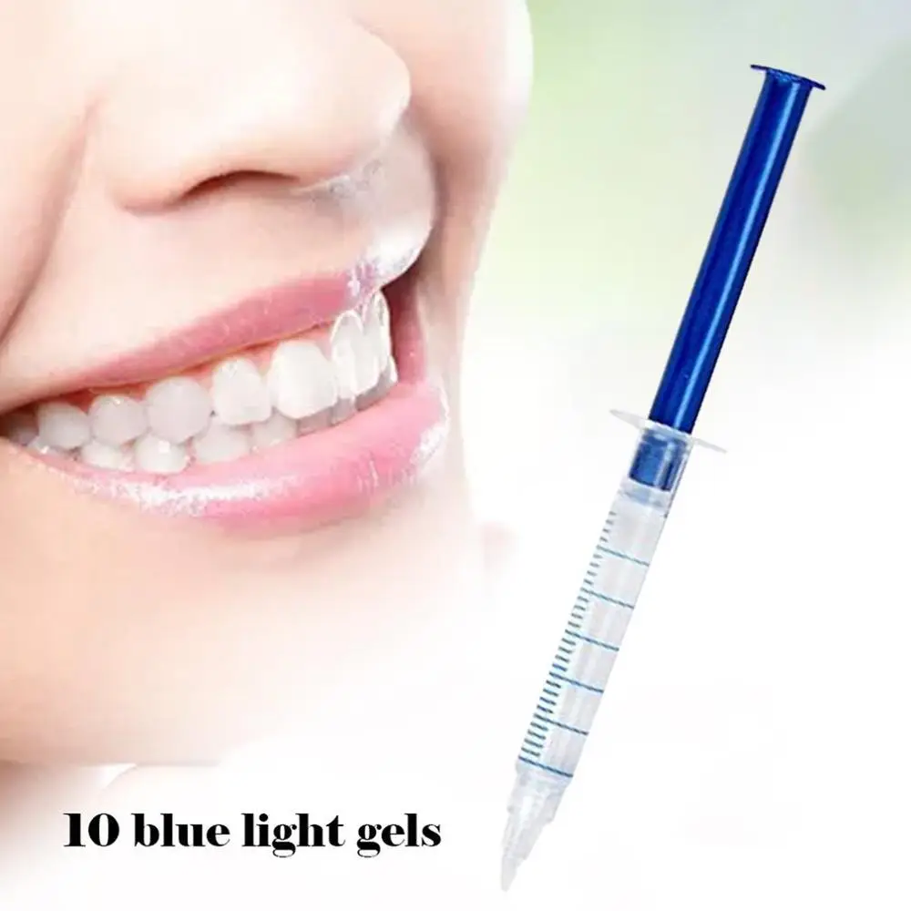 1 комплект, стоматологический отбеливающий пероксид для зубов, набор инструментов для гигиены полости рта, 10 шт. отбеливающий гель+ 2 шт. зубной лоток+ 1 шт. мини холодный отбеливающий светильник