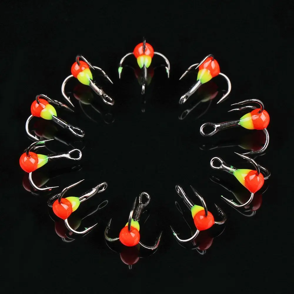 10pcs/pack High Carbon Steel Winter ice Fishing Hooks Overturned Barbed