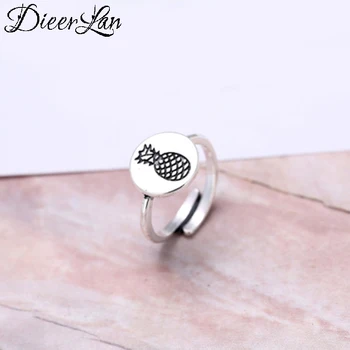 

DIEERLAN Bohemian Vintage 925 Sterling Silver Fruit Rings For Women Men Engagement Rings Girls Party Gifts Anillos 2020