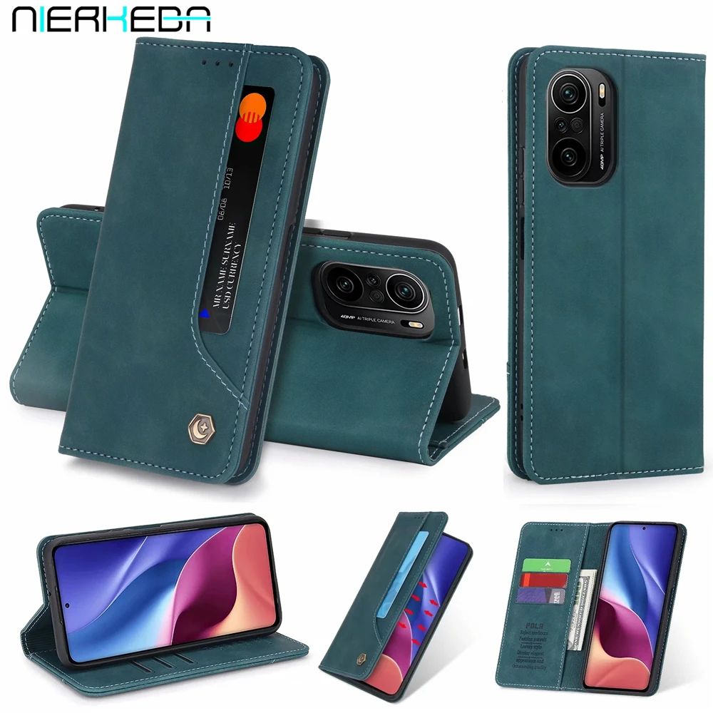 KKEIKO Cover per Xiaomi Mi 11T / Xiaomi Mi 11T PRO, Antiurto Custodia in PU Pelle con Slot per Porta Carte, Magnetico Protettiva Cover per Xiaomi Mi
