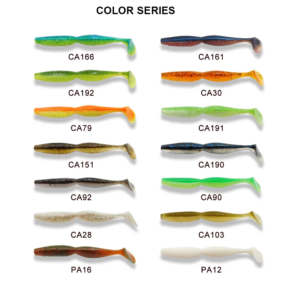 ESFISHING Quality Artificial Bait Spiner Wobbler Shad 100mm125mm For Pike Bass T Tail Jigging Pesca Soft Fishing Lure