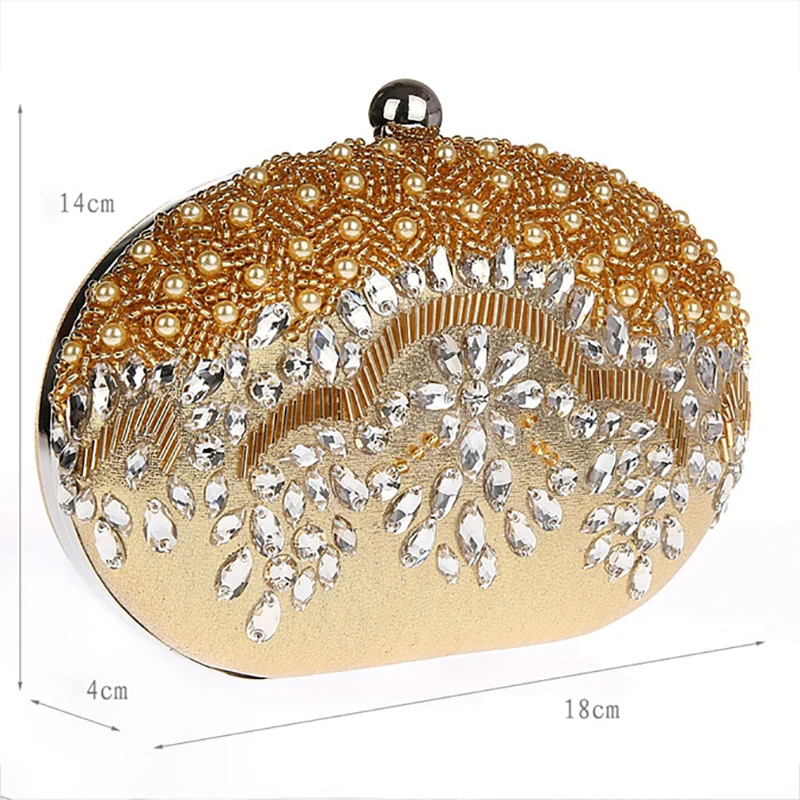 Günstige Frauen Kristall Handtaschen Kupplung Taschen Luxus Retro Abend Tasche Totes Hochzeit Braut Kette Geldbörse Damen Kleine Umhängetasche Schulter Taschen